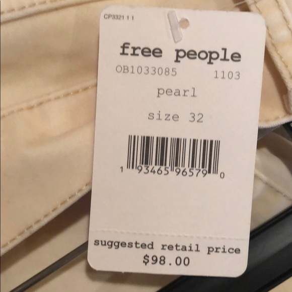 Free People Pearl Jeans Suade Smooth Material 32 - Picture 5 of 12